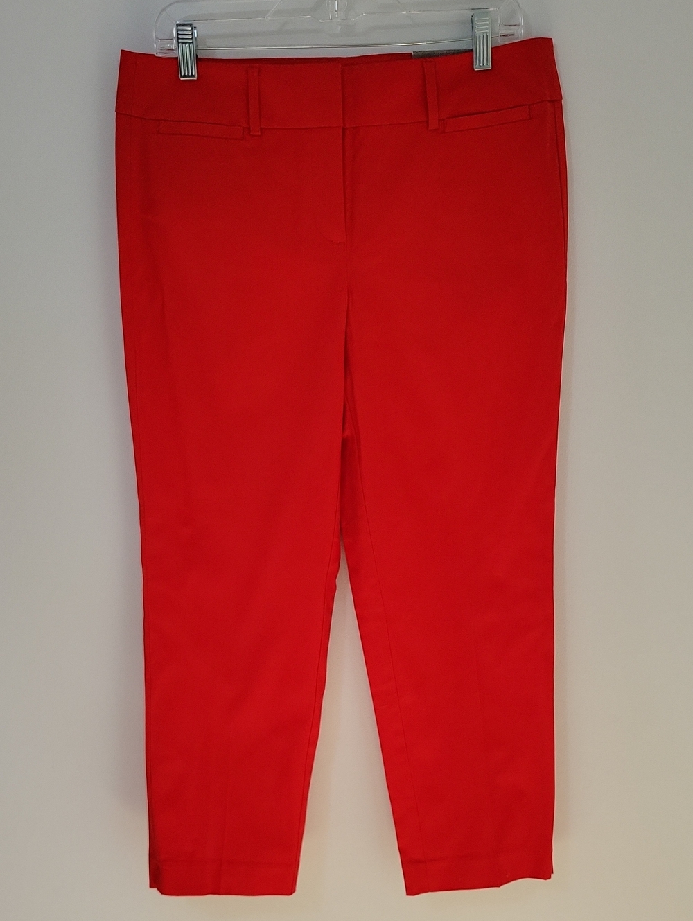 Ann Taylor Red Cropped Signature Pants, Size 8